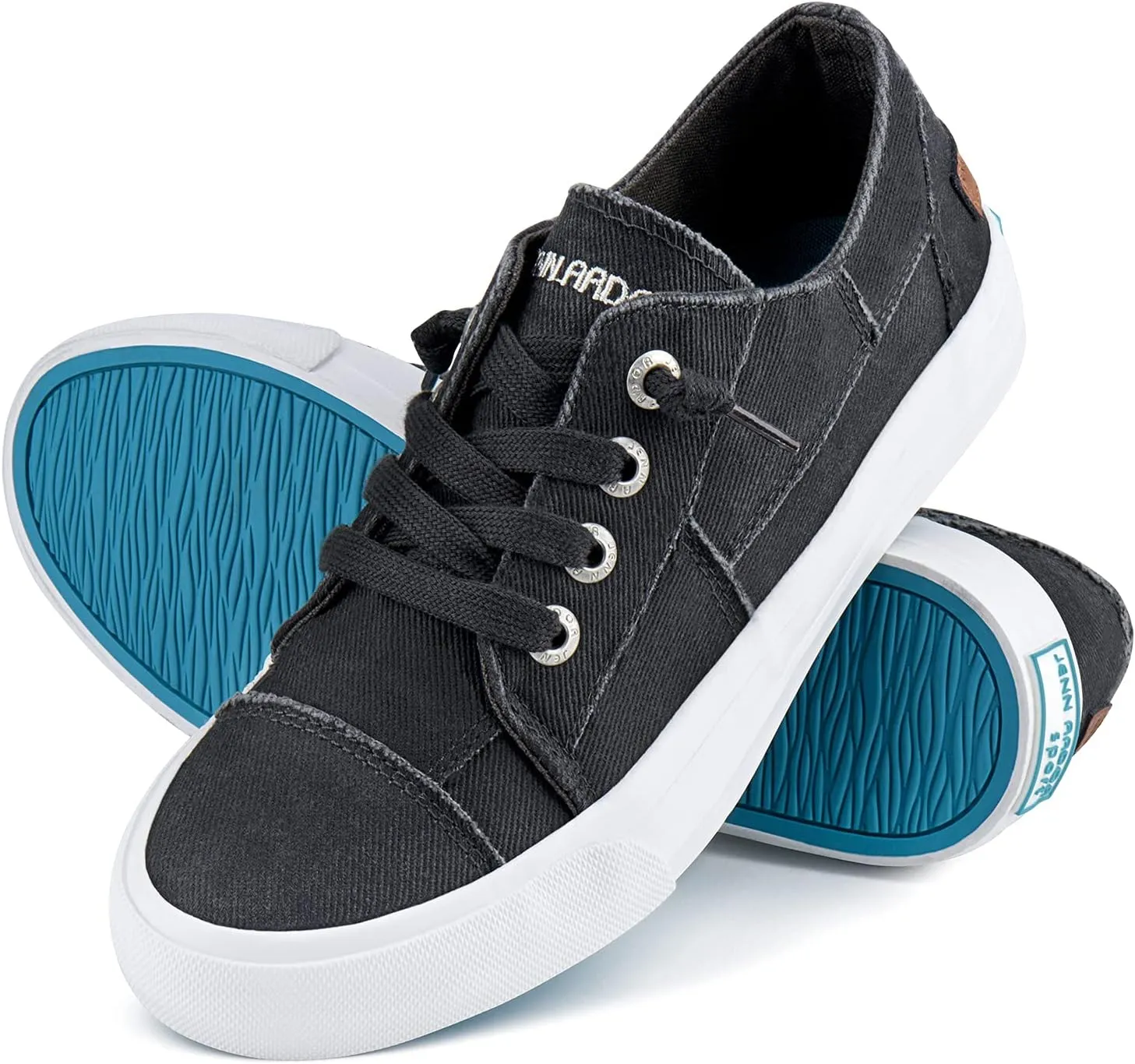 JENN ARDOR Slip On Canvas Shoes for Women Low Top Fashion Sneakers Comfortable Walking Flats