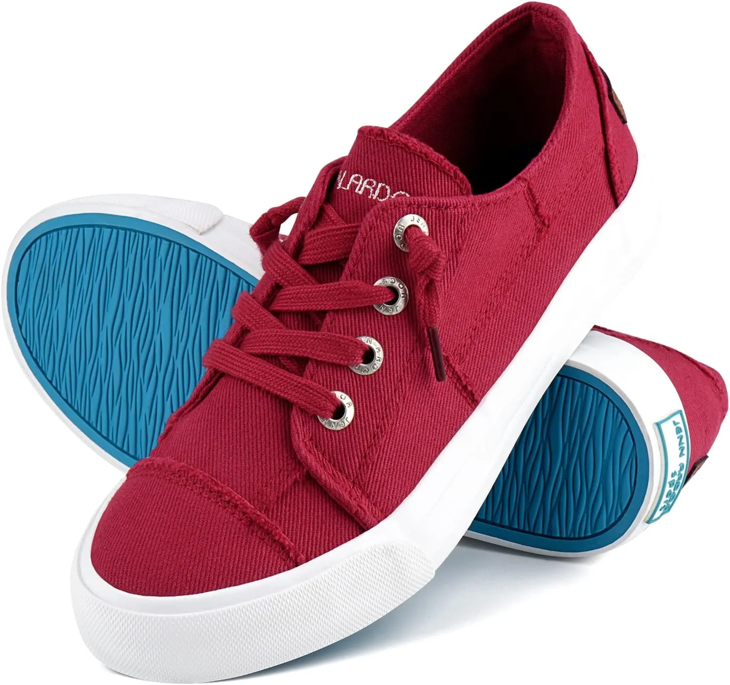 JENN ARDOR Slip On Canvas Shoes for Women Low Top Fashion Sneakers Comfortable Walking Flats