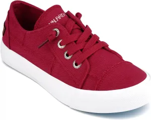 JENN ARDOR Slip On Canvas Shoes for Women Low Top Fashion Sneakers Comfortable Walking Flats