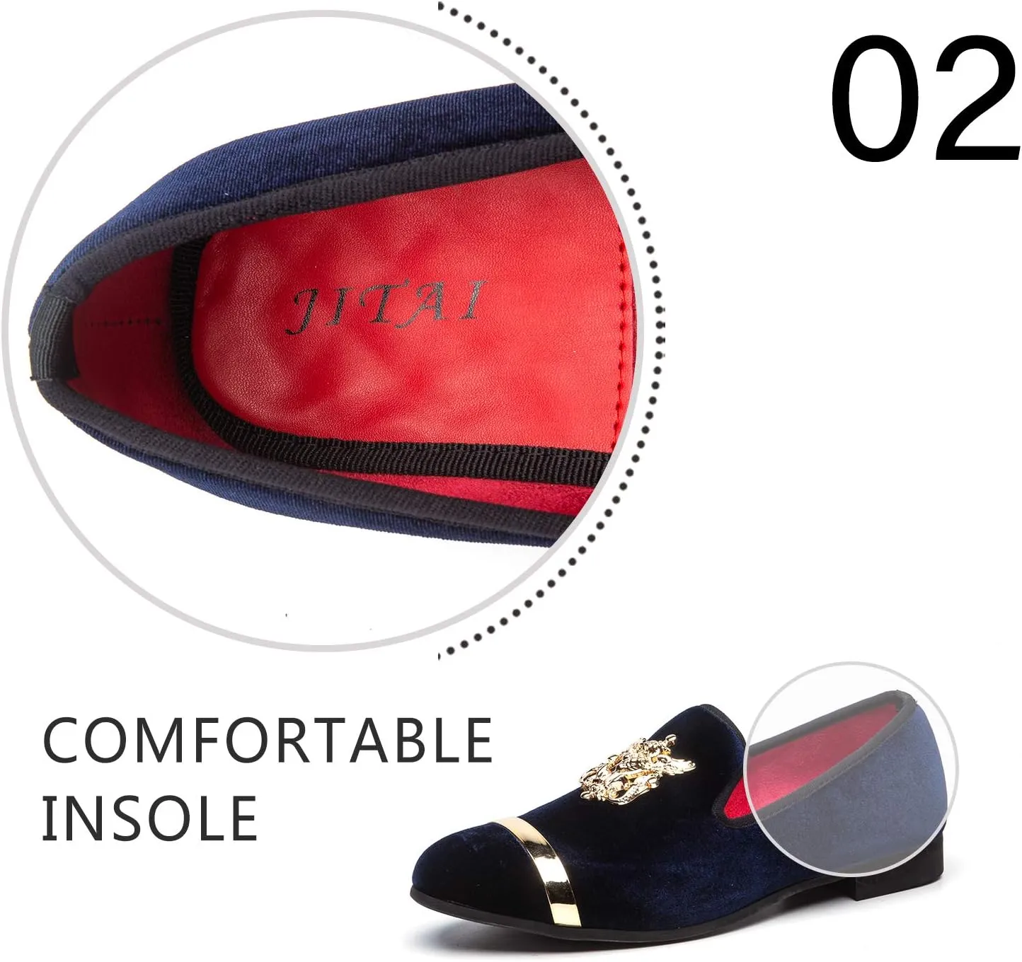 JITAI Men's Penny Slip-On Leather Lined Loafer Luxury Men Shoes