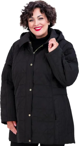 Jones New York Puffer Jacket Womens, Women Jacket Winter, Quilted Jackets for Women