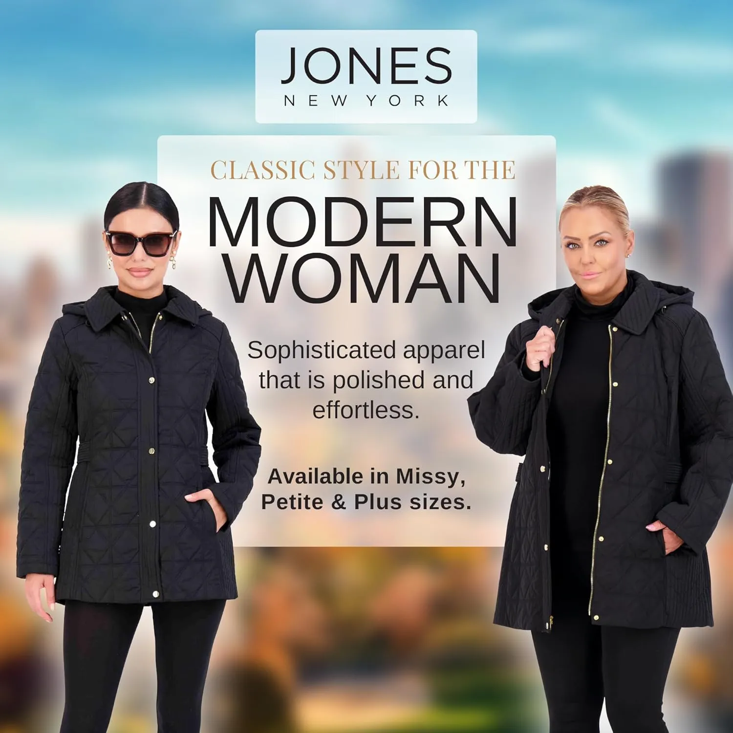 Jones New York Puffer Jacket Womens, Women Jacket Winter, Quilted Jackets for Women
