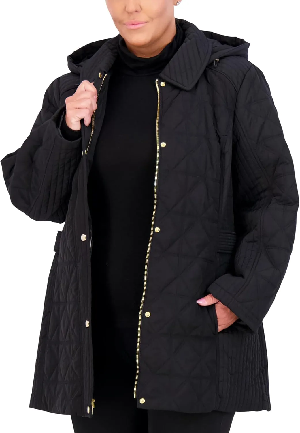 Jones New York Puffer Jacket Womens, Women Jacket Winter, Quilted Jackets for Women