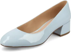 Journee Collection Womens Saarii Block Heel Dress Pumps Cushioned Slip On Covered Round Closed Toe Fashion Shoe