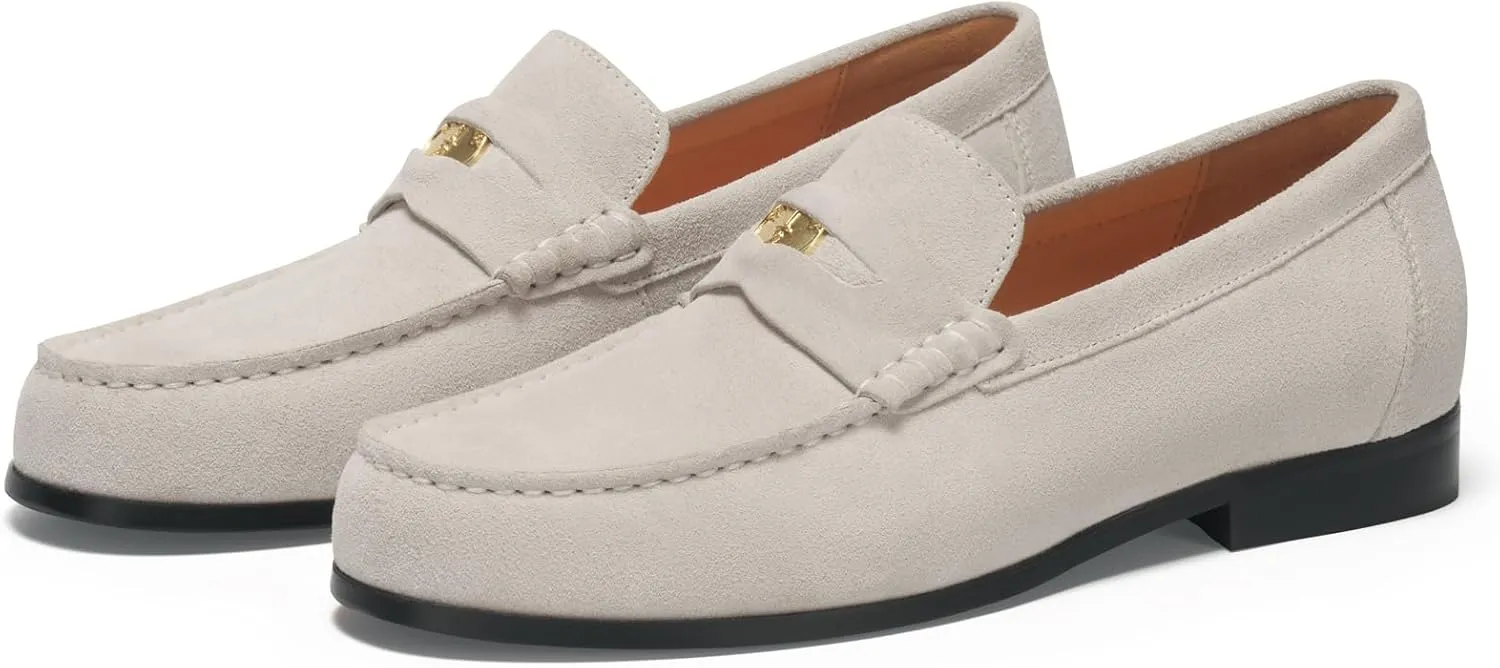 Journey West Men's Vintage Loafers for Men Belgian Loafers Slip-on Loafer Penny Loafer Casual Loafers