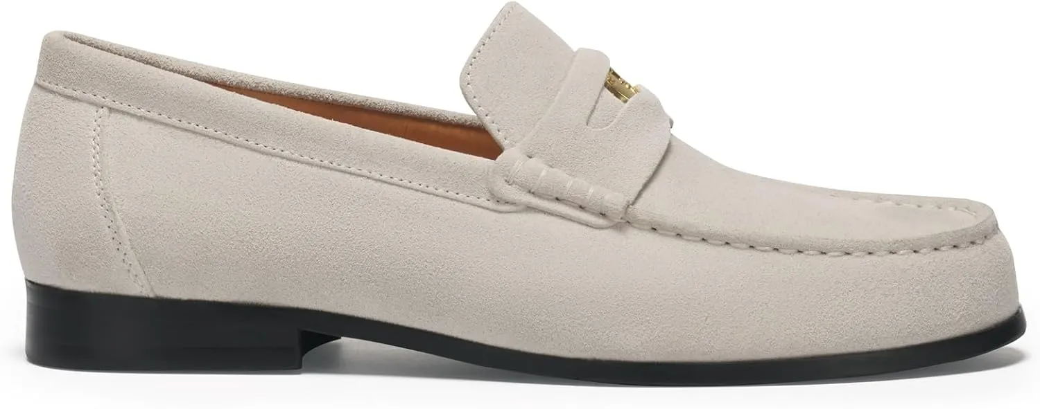 Journey West Men's Vintage Loafers for Men Belgian Loafers Slip-on Loafer Penny Loafer Casual Loafers
