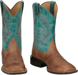 Justin Zeke 11" Western Boots for Men - Premium Leather Cowboy Footwear with Classic Stitch Design and Durable Outsole
