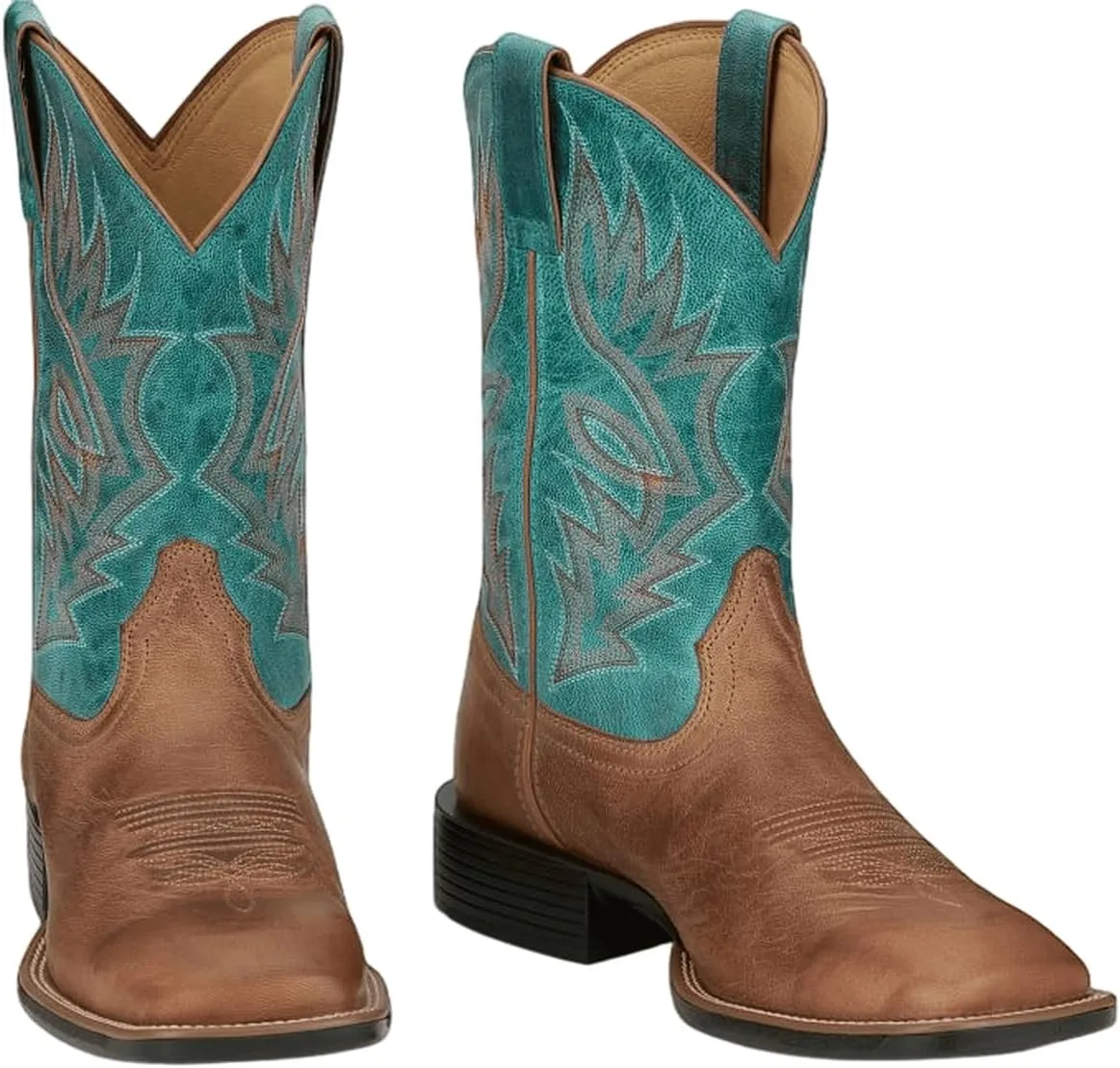 Justin Zeke 11" Western Boots for Men - Premium Leather Cowboy Footwear with Classic Stitch Design and Durable Outsole