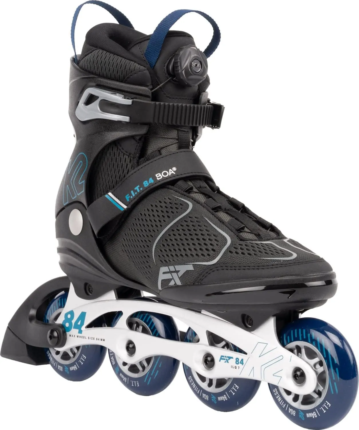 K2 F.I.T. 84 Boa Inline Skates Grey - Blue