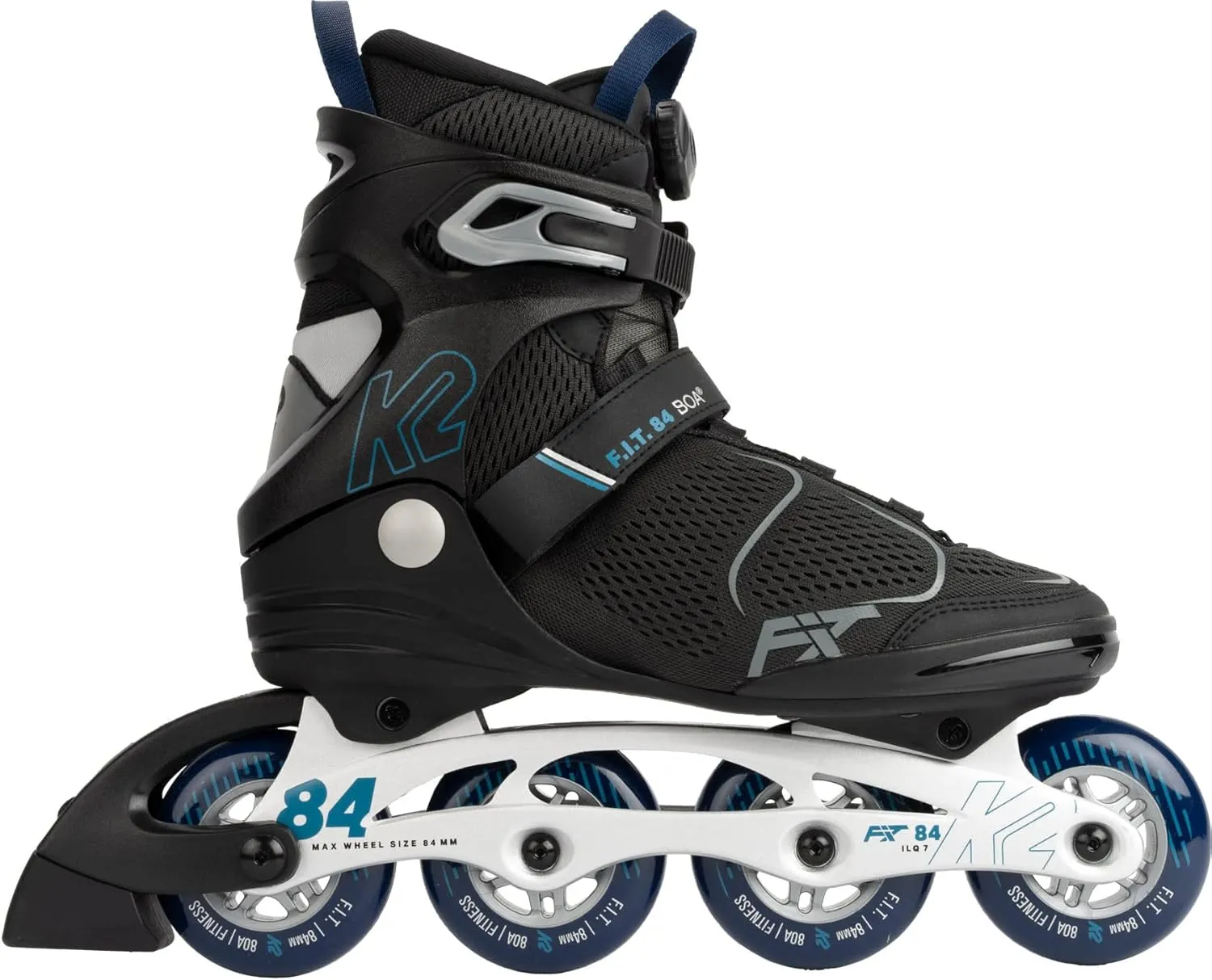 K2 F.I.T. 84 Boa Inline Skates Grey - Blue