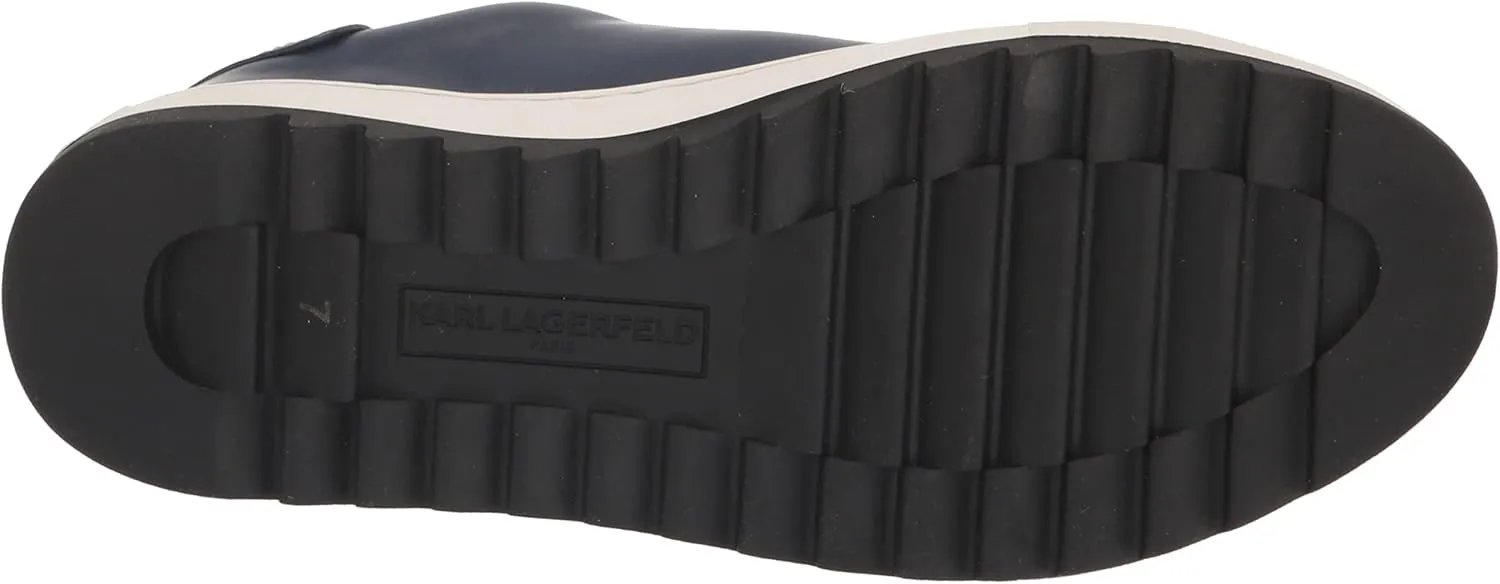 Karl Lagerfeld Paris Men's Recycled Leather Low Top Sneaker