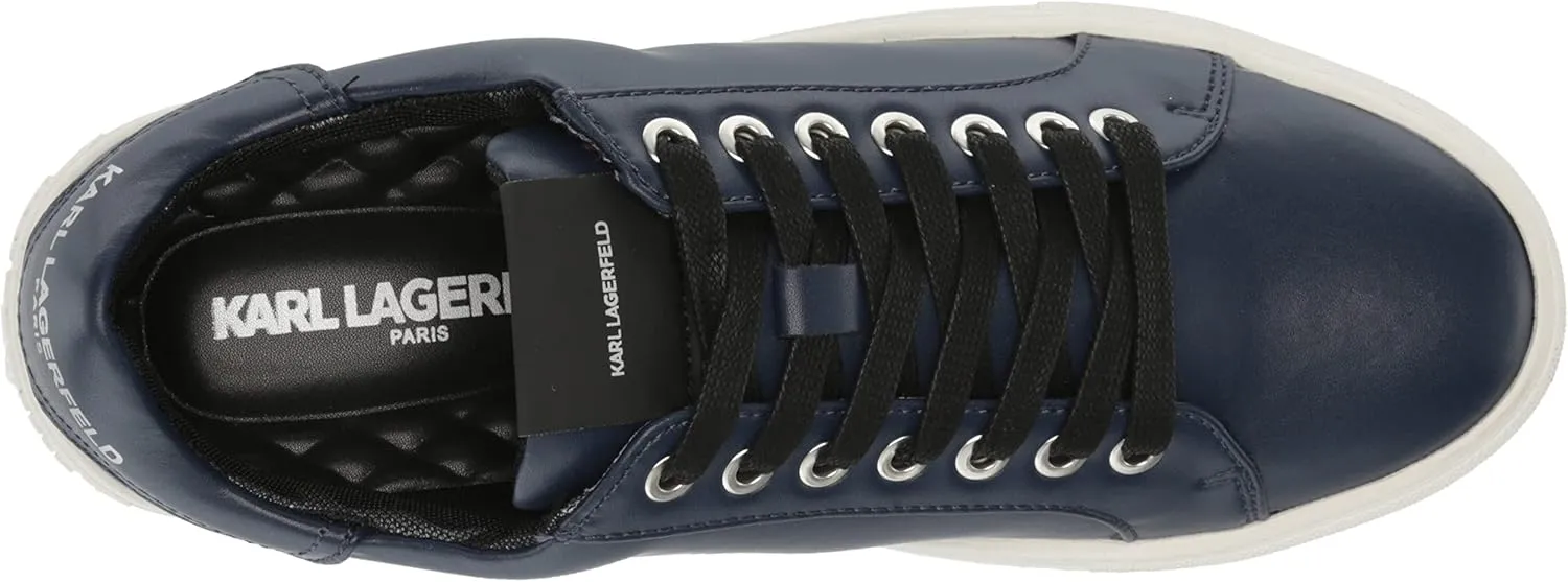 Karl Lagerfeld Paris Men's Recycled Leather Low Top Sneaker