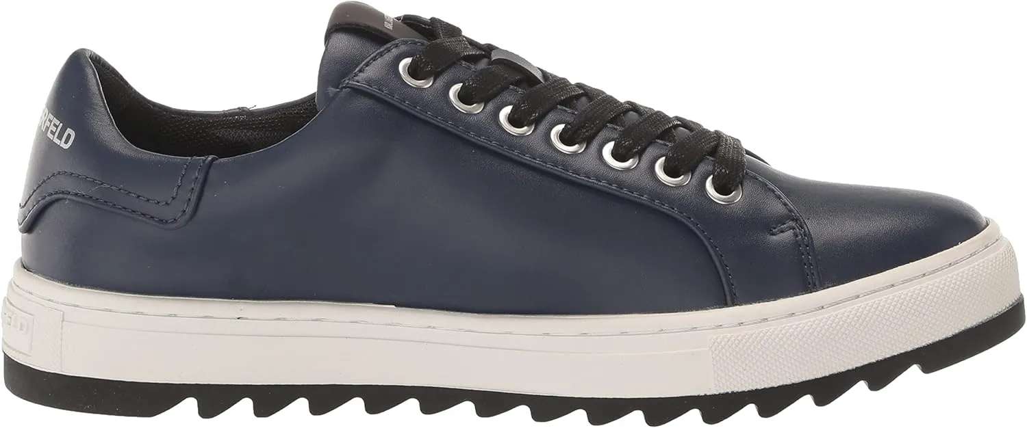 Karl Lagerfeld Paris Men's Recycled Leather Low Top Sneaker