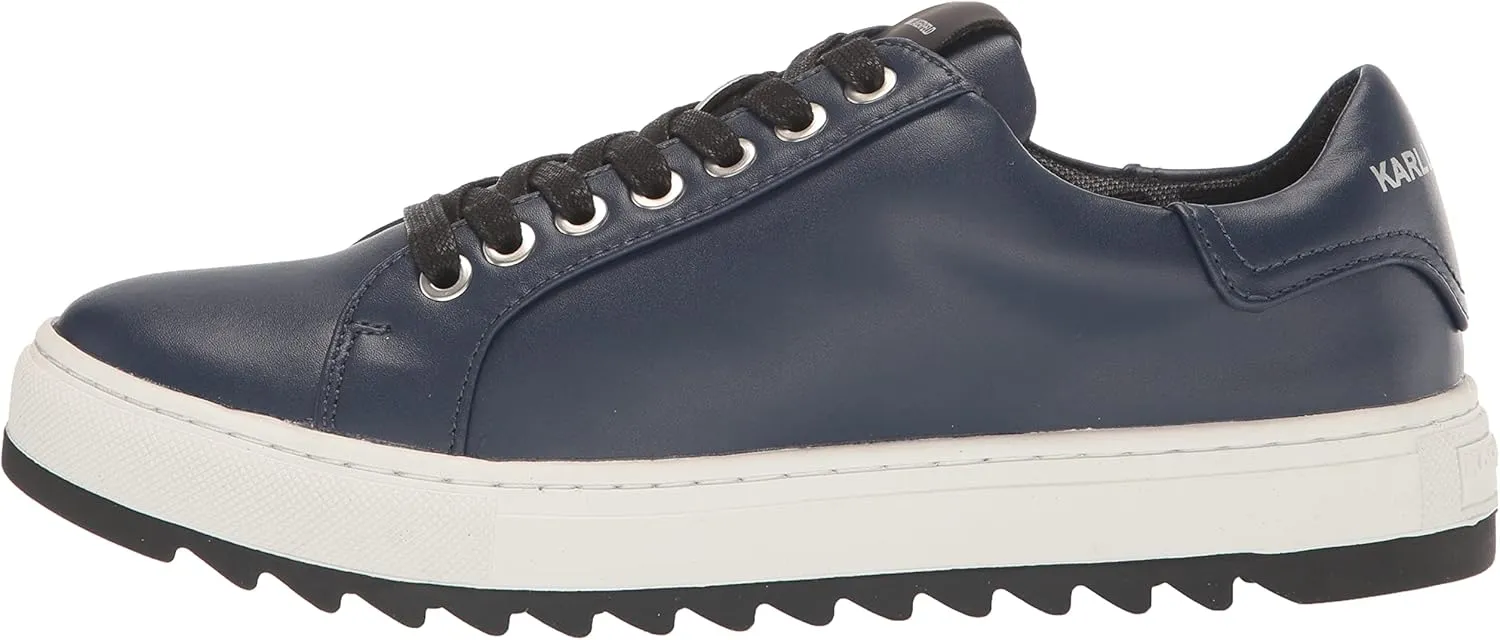 Karl Lagerfeld Paris Men's Recycled Leather Low Top Sneaker