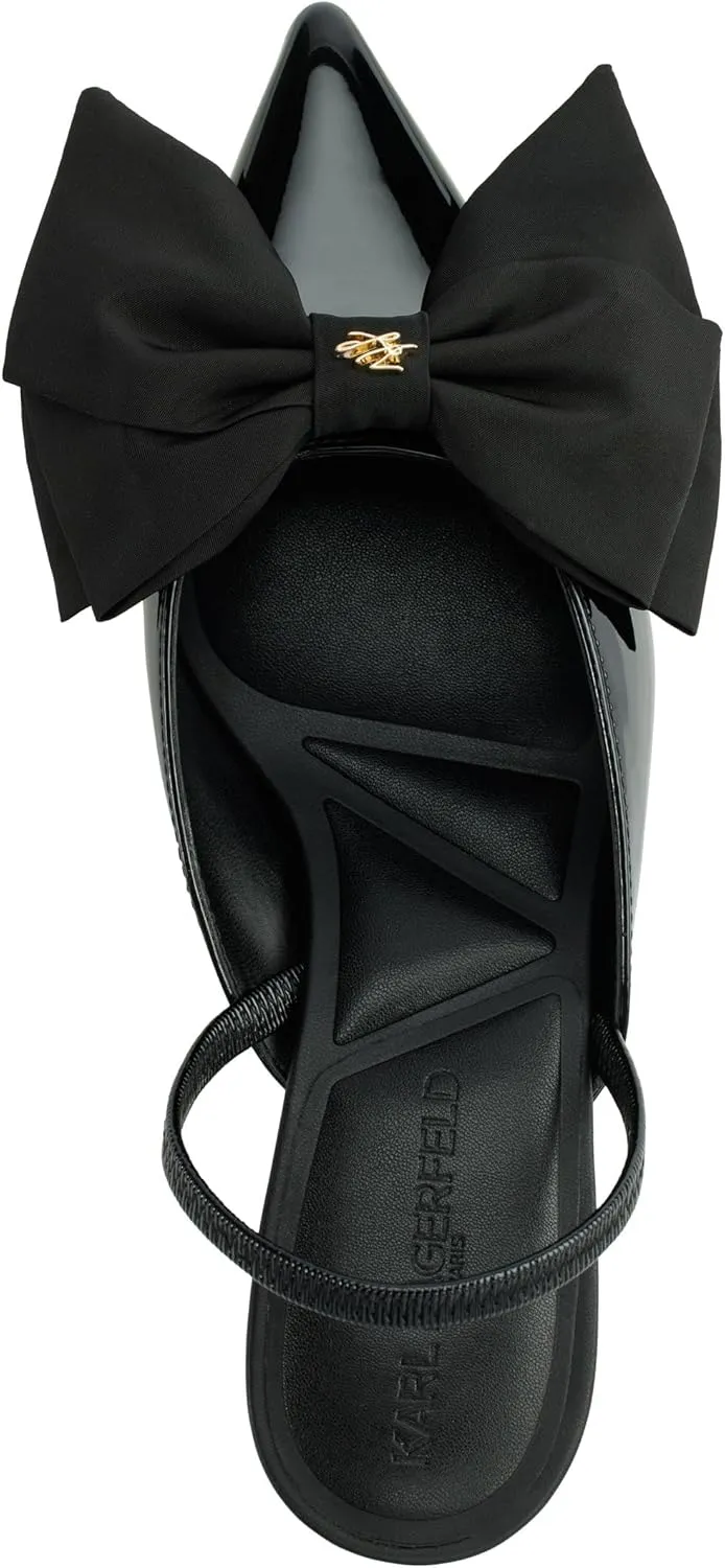 Karl Lagerfeld Paris Women's Sharla Bow Everyday Mule Heeled Sandal