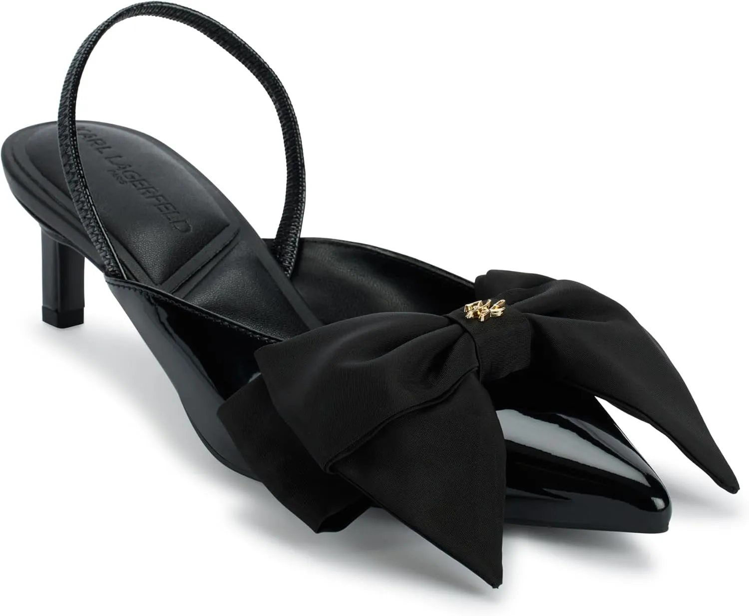 Karl Lagerfeld Paris Women's Sharla Bow Everyday Mule Heeled Sandal