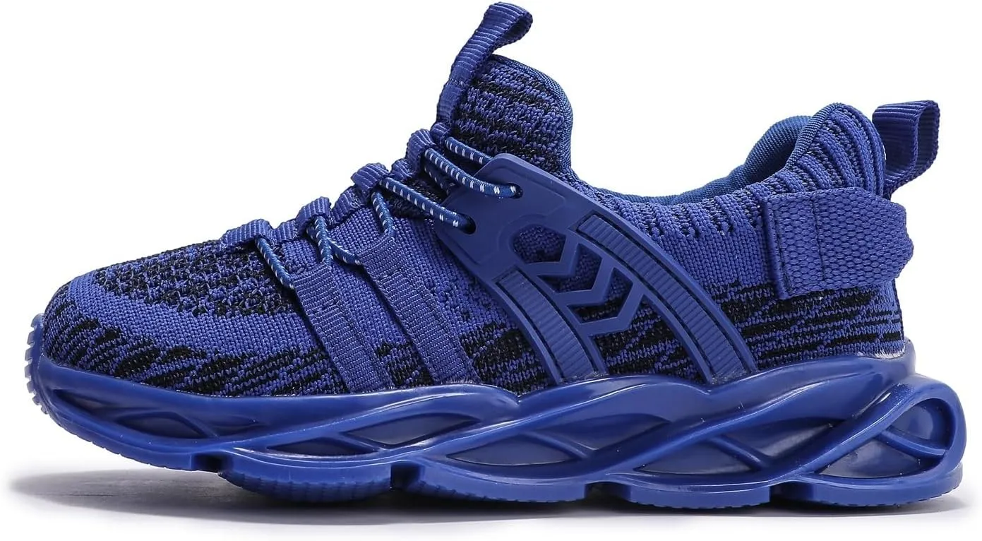 kkdom Kids Sneakers for Boys Girls Fashion Primary School Students Sports Shoes Gym Tennis Shoes Lightweight Breathable Running Shoes