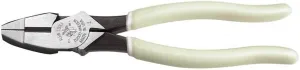 Klein Tools D20009NEGLW Side Cutter Linemans Pliers Cut ACSR, Screws, Nails, Hard Wire, 9-Inch Hi-Viz Pliers
