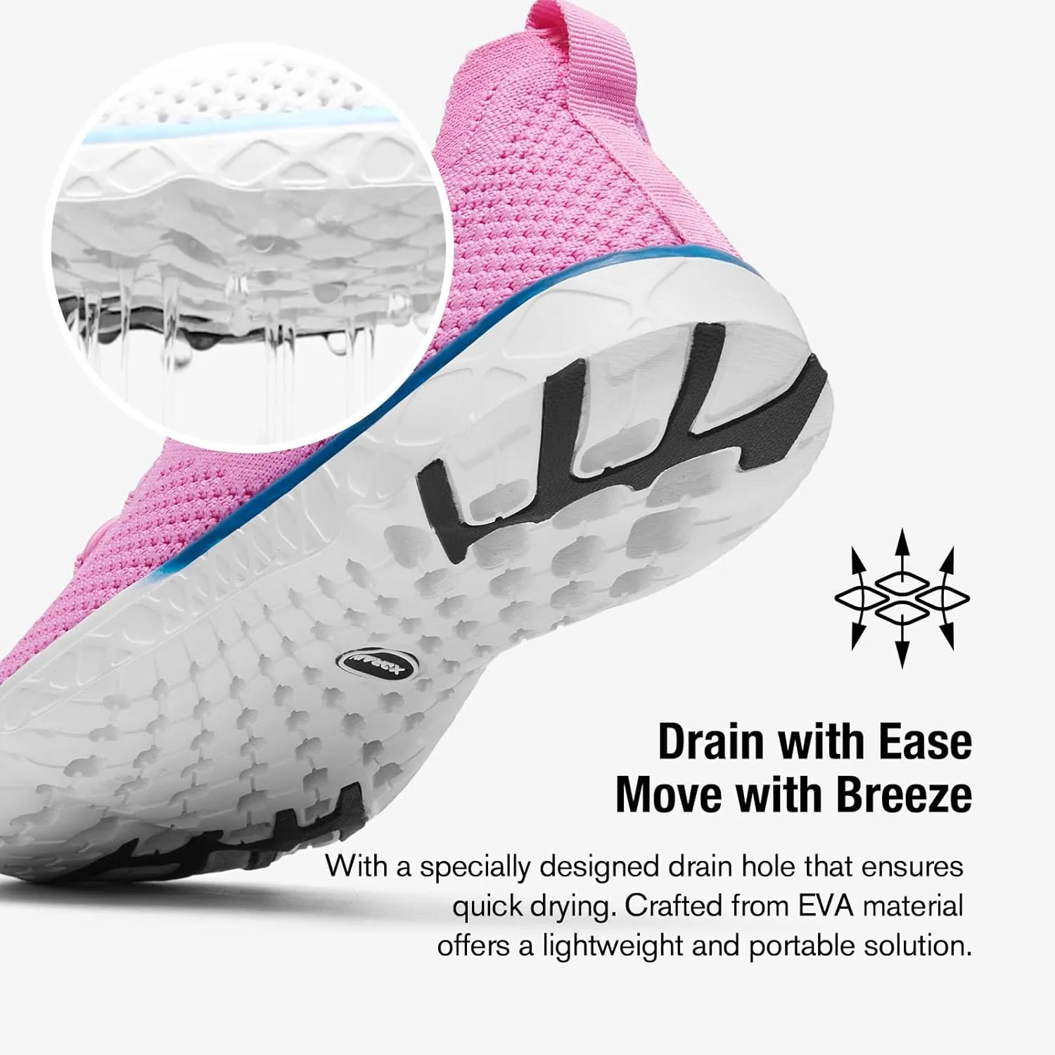 KOLILI Women's Stylish Water Shoes, Tennis Walking Shoes with Arch Support, Best for Water Sports, Travel & Walk