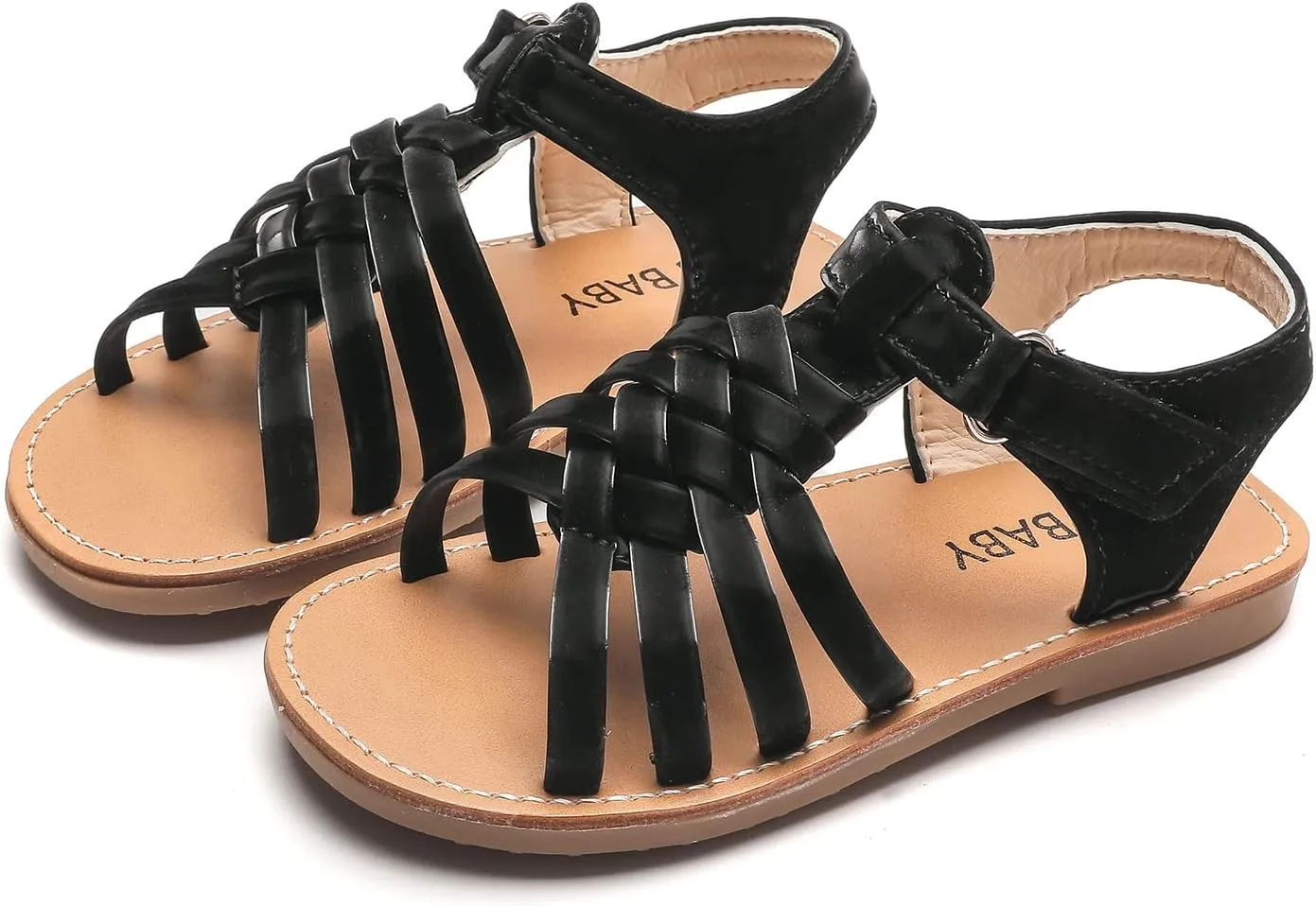 Komfyea Girl Summer Cute Wrap Toe Toddler Soft Flower Flat Beach Sandal Shoes