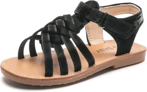 Komfyea Girl Summer Cute Wrap Toe Toddler Soft Flower Flat Beach Sandal Shoes