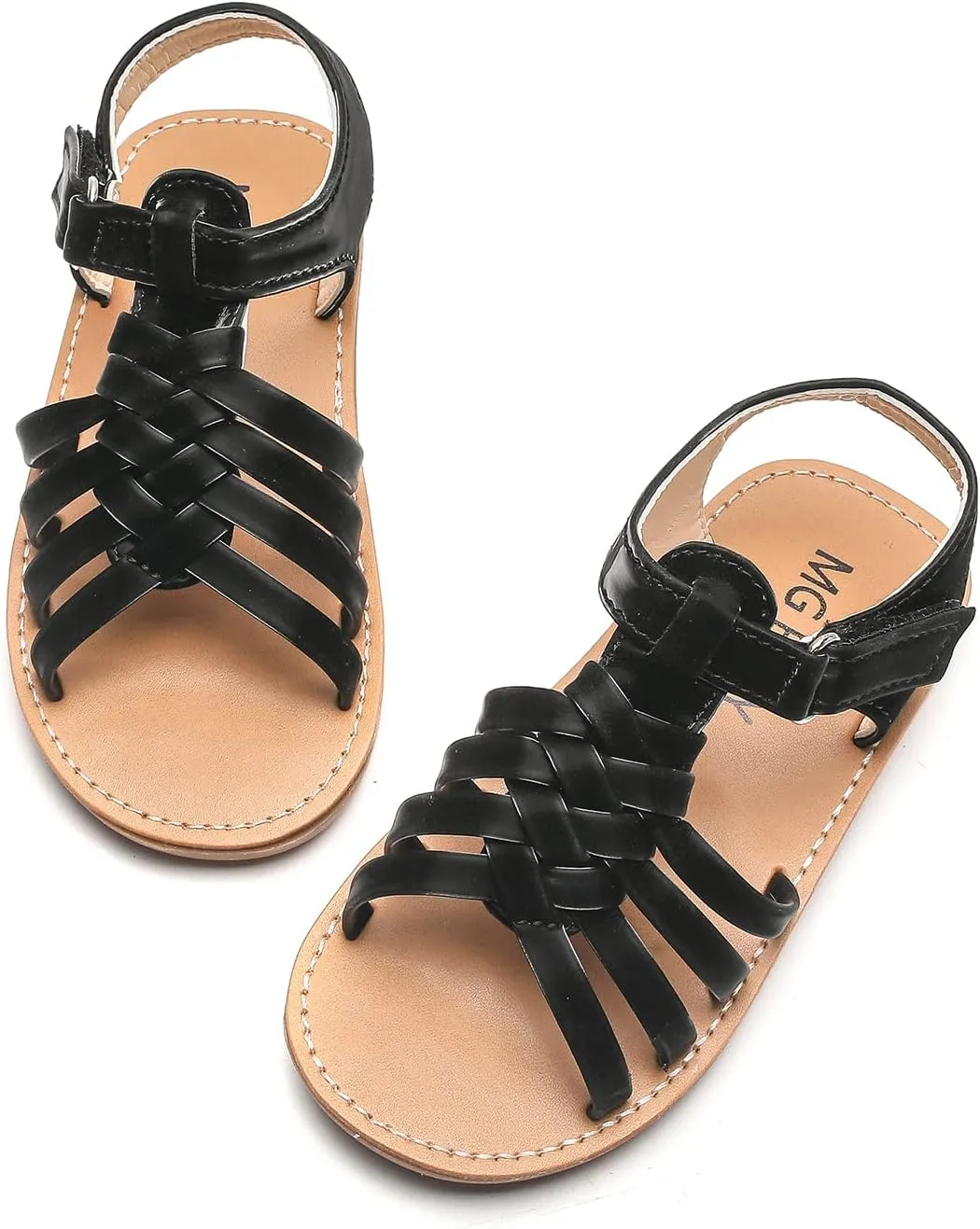 Komfyea Girl Summer Cute Wrap Toe Toddler Soft Flower Flat Beach Sandal Shoes