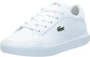 Lacoste Kids Powercourt Sneaker, WHT/WHT, 12