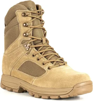 LAPG Sector 8" Men's Side-Zip Duty Boots, Durable Tactical Uniform Footwear for Men, Coyote