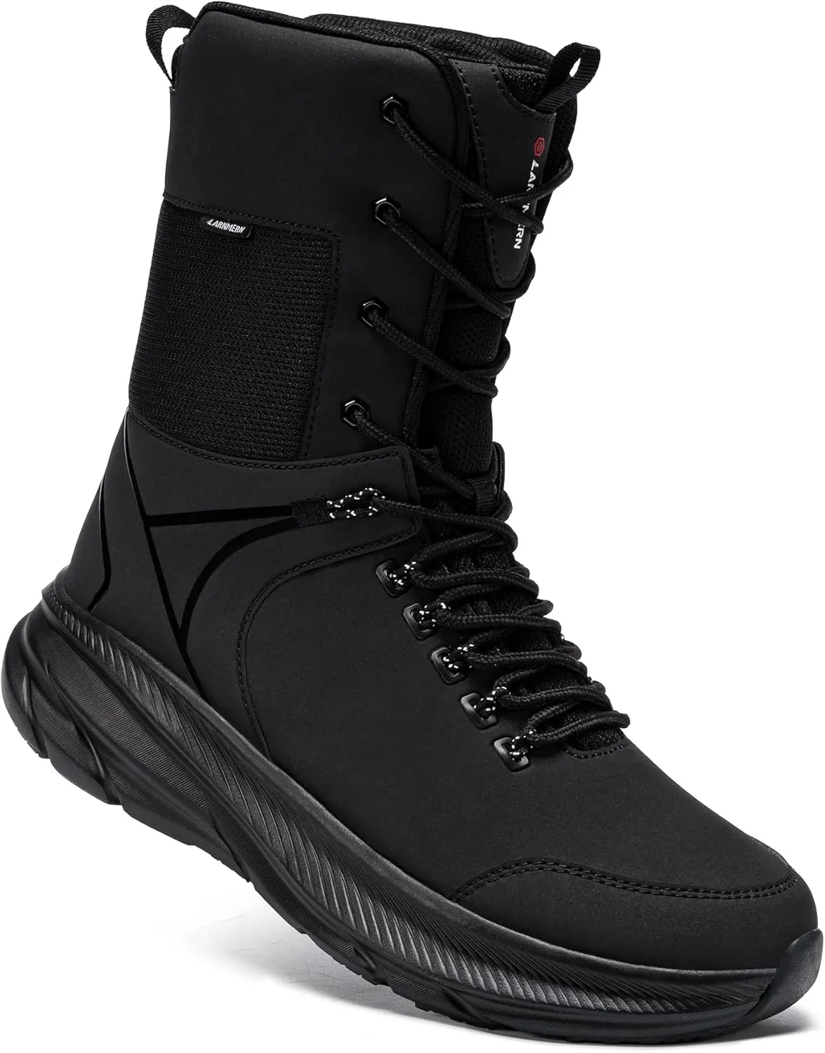 LARNMERN Non Slip Tactical Work Boots Men Military Hiking Boots Slip Resistant 8 Inches Indutrial Construction Sneakers Light and Comfy