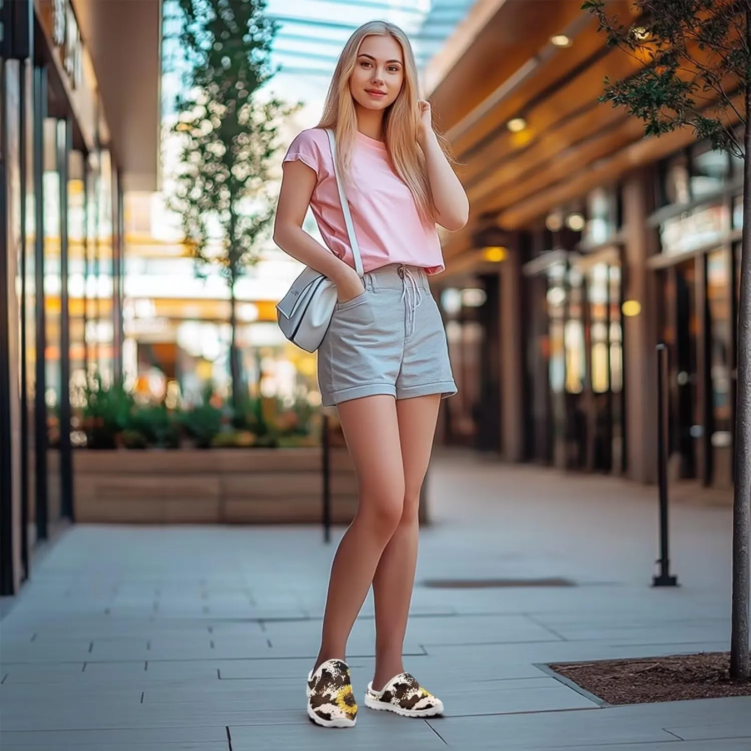 Leopard Print Women Barefoot Slip On Shoes Anti-Slip Mule Sneakers with EVA Outsole Cute Summer Yoga Walking Shoes