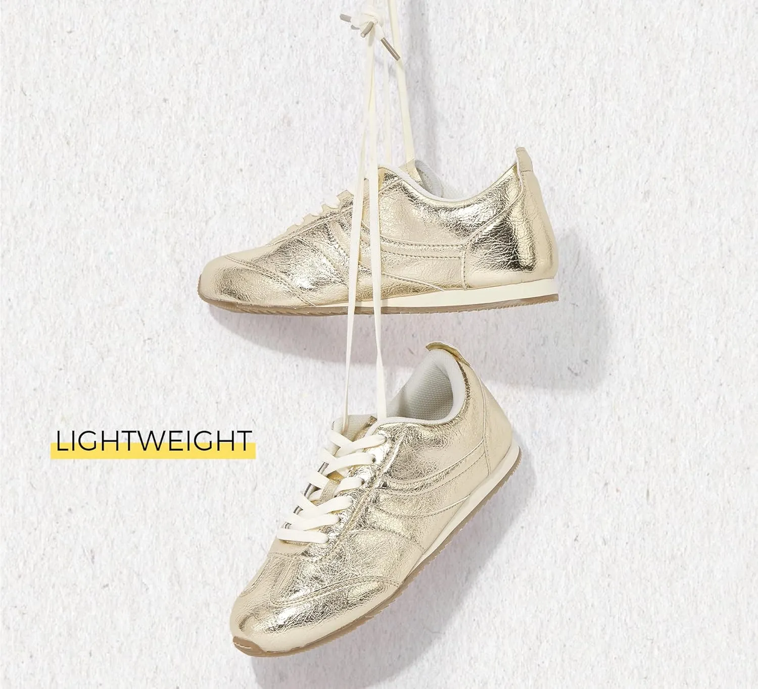 LUCKY STEP Women's Fashion Sneakers Low Profile Trending Lightweight Comfortable Casual Walking Workout Retro Athletic Low Top Tennis Shoes