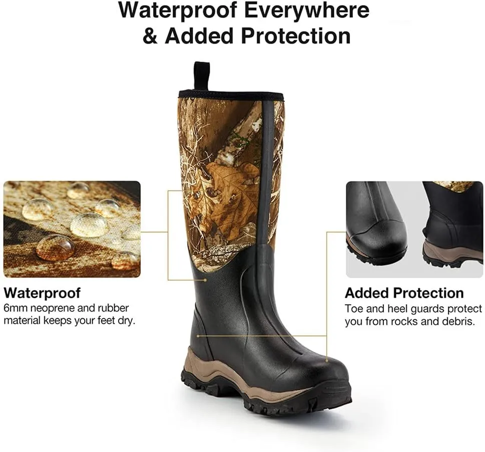 Men Hunting Boot, Insulated Waterproof Durable Outdoor Camo Boot, Army Fans Combat Sports Shoes