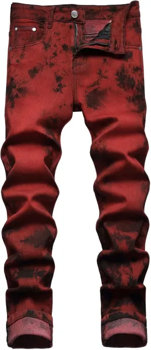 Men's Casual Stylish Straight Slim Fit Jeans Young Hiphop Skinny Denim Pants