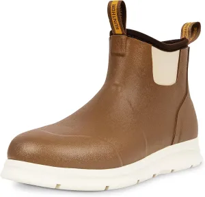 Men's Deck Boots, Lightweight Waterproof Fishing Rain Boots, Anti-Slip Rubber Shoes with Breathable 3mm Neoprene Lining Fishing, Boating, Size 7-14