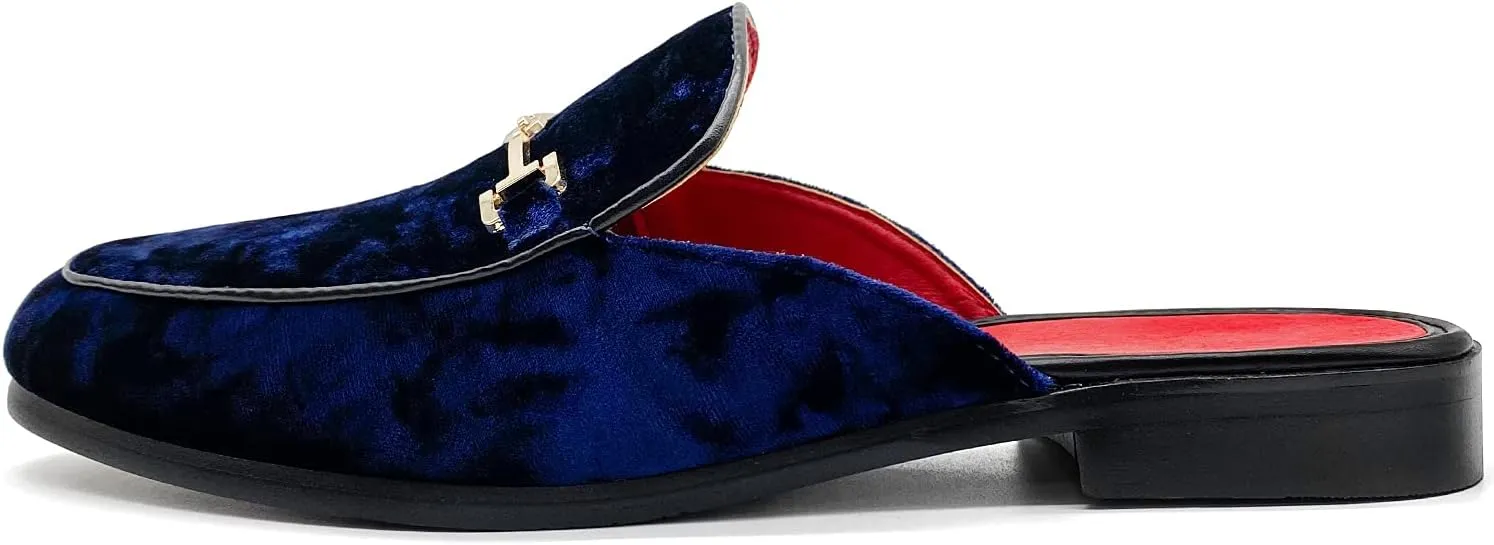 Men's Dress Mule Slippers Suede Slip-On Loafers Velvet Backless Sandals Size 7-13