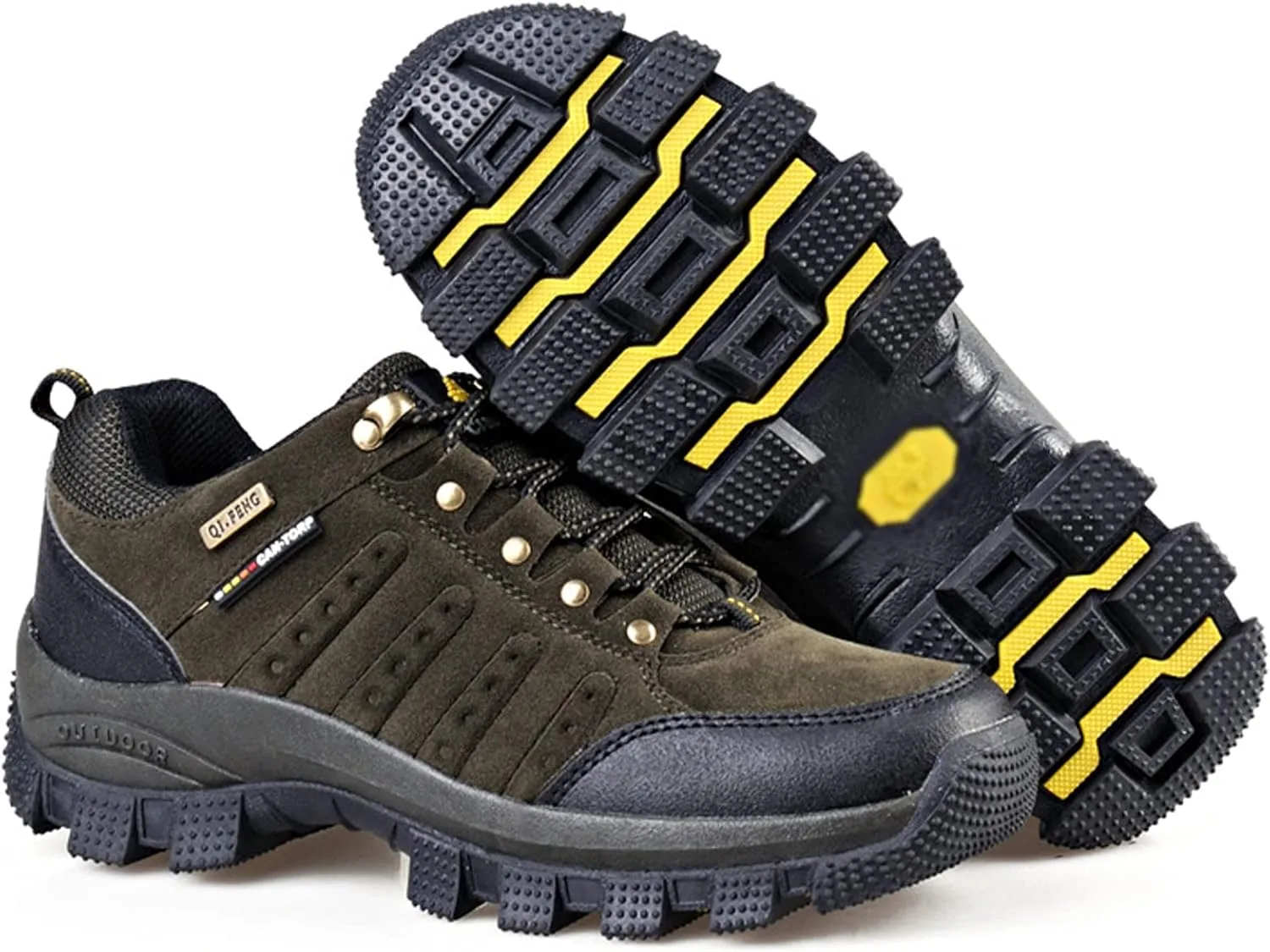 Mens Low Rise Trekking Hiking Shoes, Lightweight Outdoor Travelling Camping Climbing Shoes, Lace-Up Sports Trainers