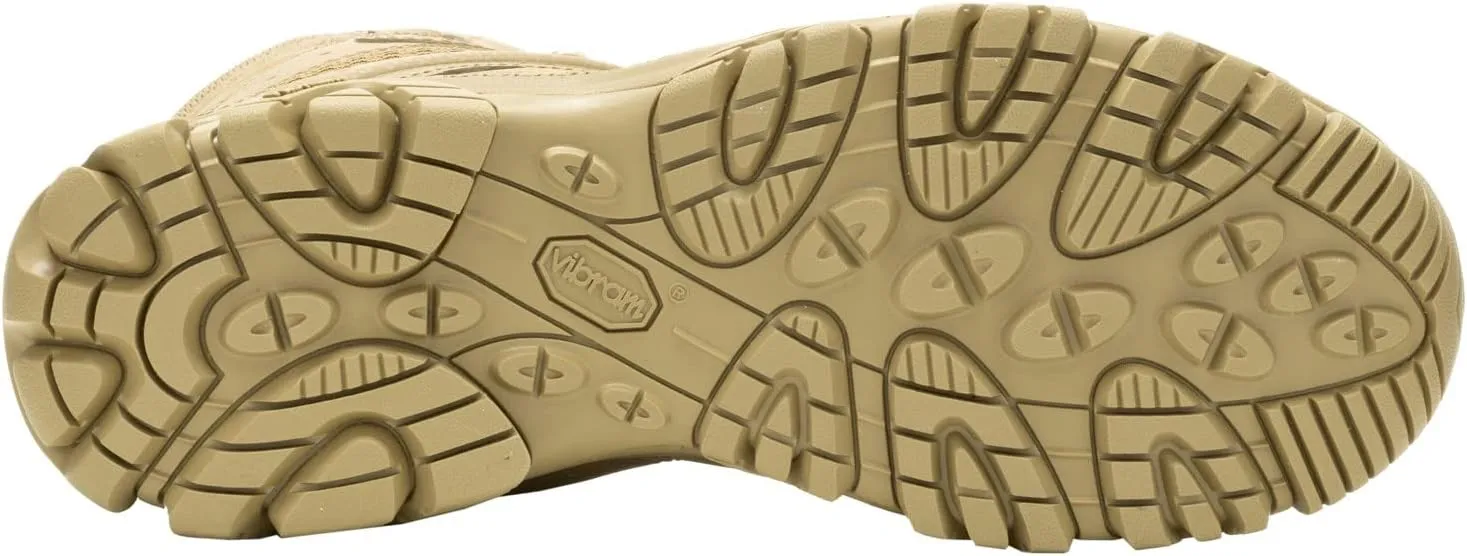 Merrell Men’s Moab 3 8” Zip Tactical Waterproof Boots, Durable & Comfortable Coated Leather Combat Hiking Shoes