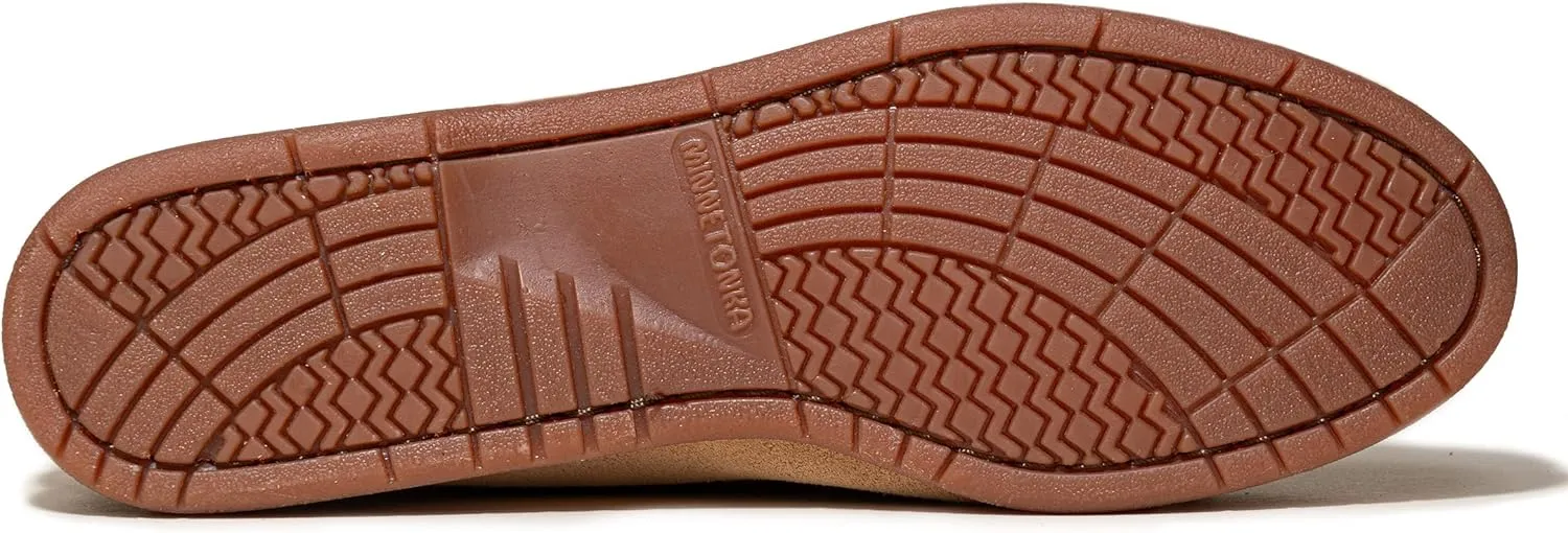 Minnetonka Women’s Tie Slip On —Moccasins for Women, Classic Leather Loafer Silhouette, Cushioned Footbed