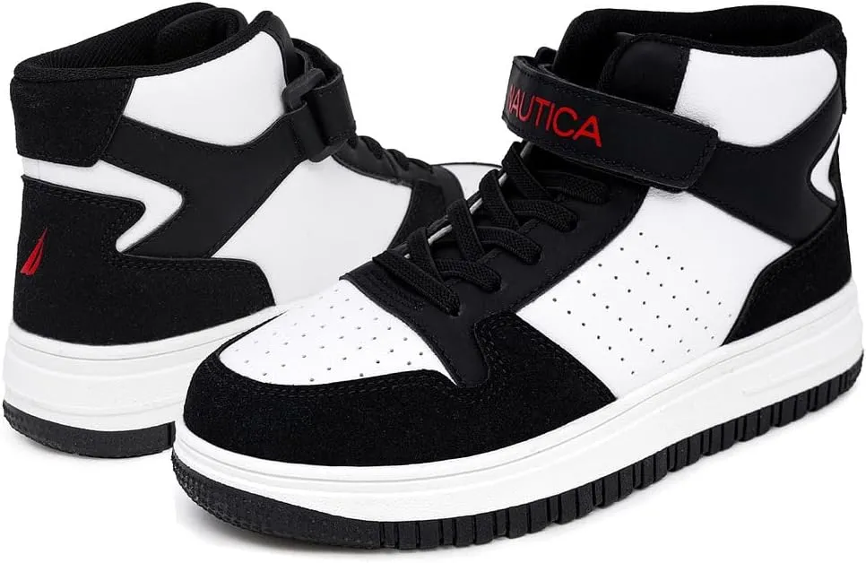 Nautica Kids Sneaker: Lace-Up Fashion Shoe with Boot-Like High Top Design for Boys and Girls (Big Kid/Little Kid Sizes) - Horizon