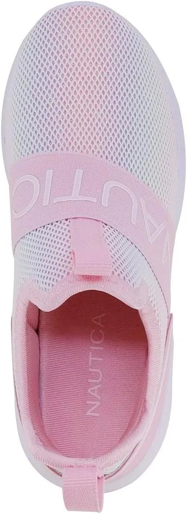 Nautica Youth Girls Slip-On Athletic Sneakers - Stylish Running and Tennis Shoes for Little and Big Kids