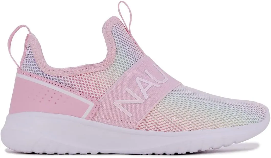 Nautica Youth Girls Slip-On Athletic Sneakers - Stylish Running and Tennis Shoes for Little and Big Kids