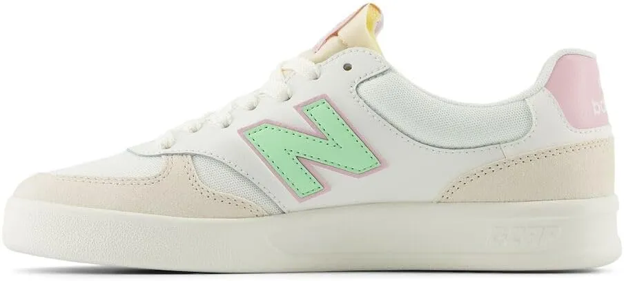 New Balance Men's 300 V3 Court Sneaker, Linen/Sea Salt/Mid Century Pink, 6 Wide
