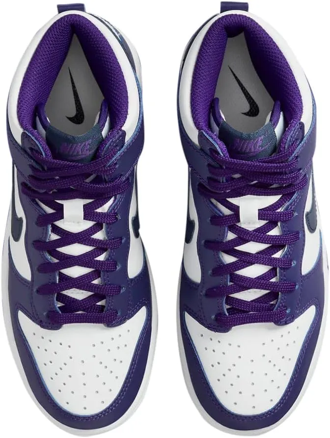 Nike Big Kid's Dunk Hi White/Midnight Navy (DH9751 100)