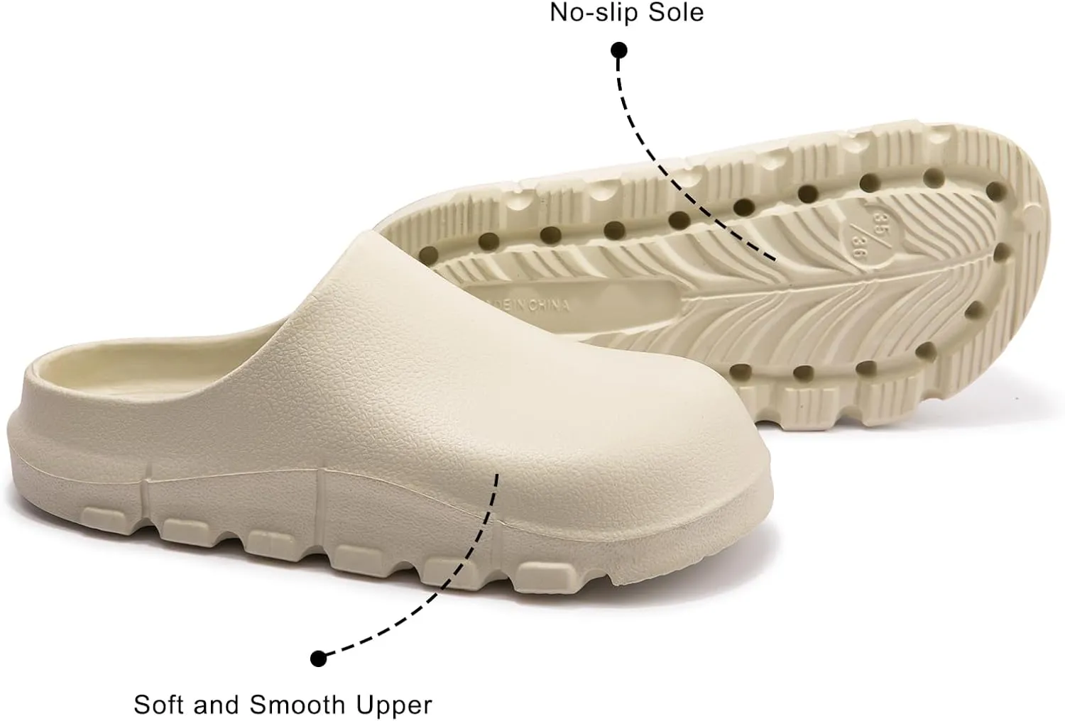 NITTI Women's Arch Support EVA Garden Shoes for Women - Comfort Waterproof Slip-on Outdoor Beach Mules Sandal Ladies Classic Closed Toe Clogs
