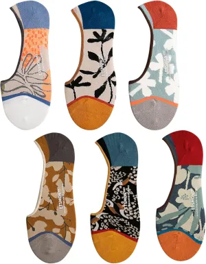No Show Socks Women Cute Stylish Sneaker Non Slip Flat Boat Line 6 Pairs