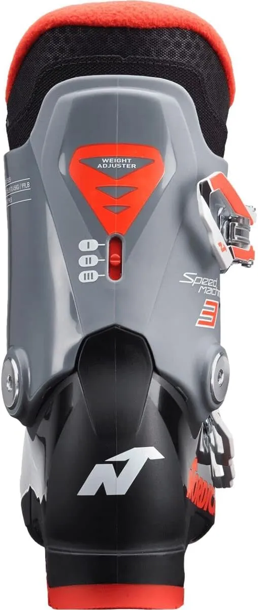 Nordica Junior Speedmachine J3 Ski Boots with Weight Adjuster, Durable Comfortable Warm Downhill Ski Boots for Children