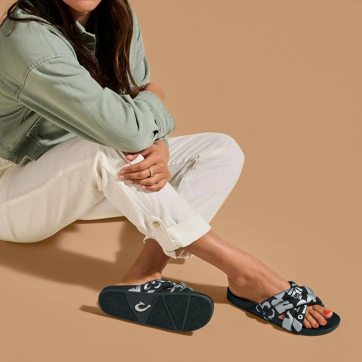 OLUKAI Hila Women's Beach Sandal, Water-Friendly Flip-Flop Slides, All-Day Wear & Ultra-Soft Comfort Fit