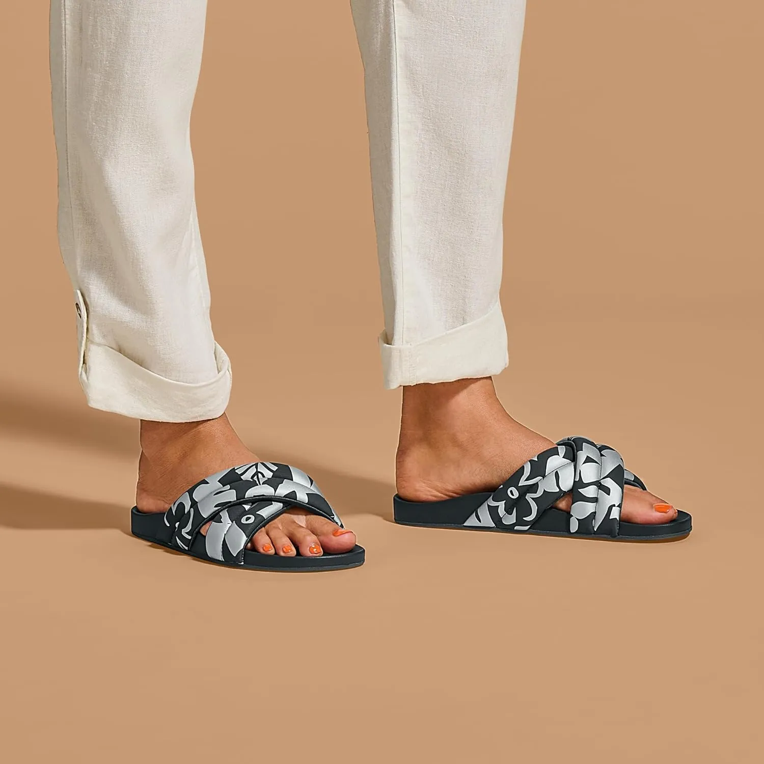OLUKAI Hila Women's Beach Sandal, Water-Friendly Flip-Flop Slides, All-Day Wear & Ultra-Soft Comfort Fit