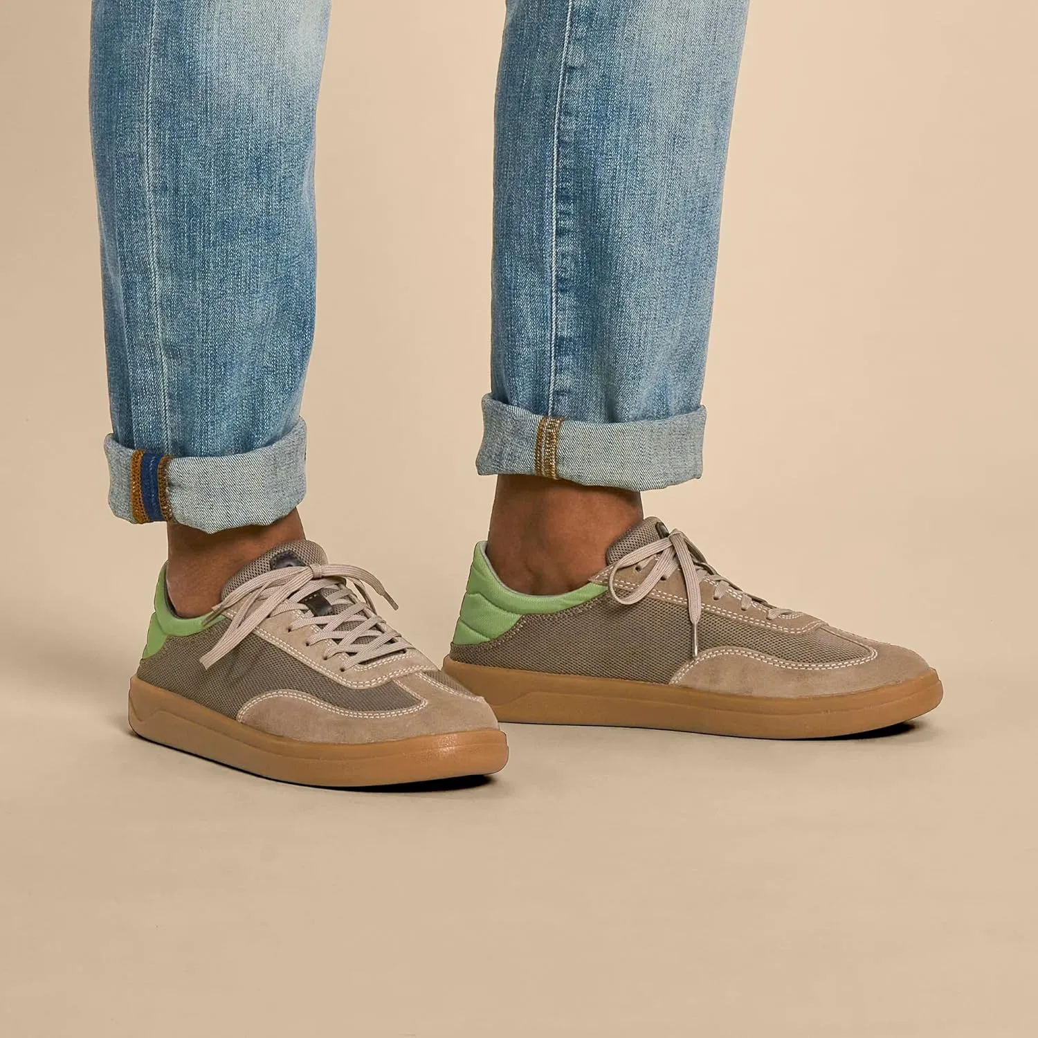 OLUKAI Punini Men's Everyday Sneaker, Classic Lace-Up Design & Countoured Footbed, Comfort Fit & Wet Grip Rubber Soles, Durable & Supportive