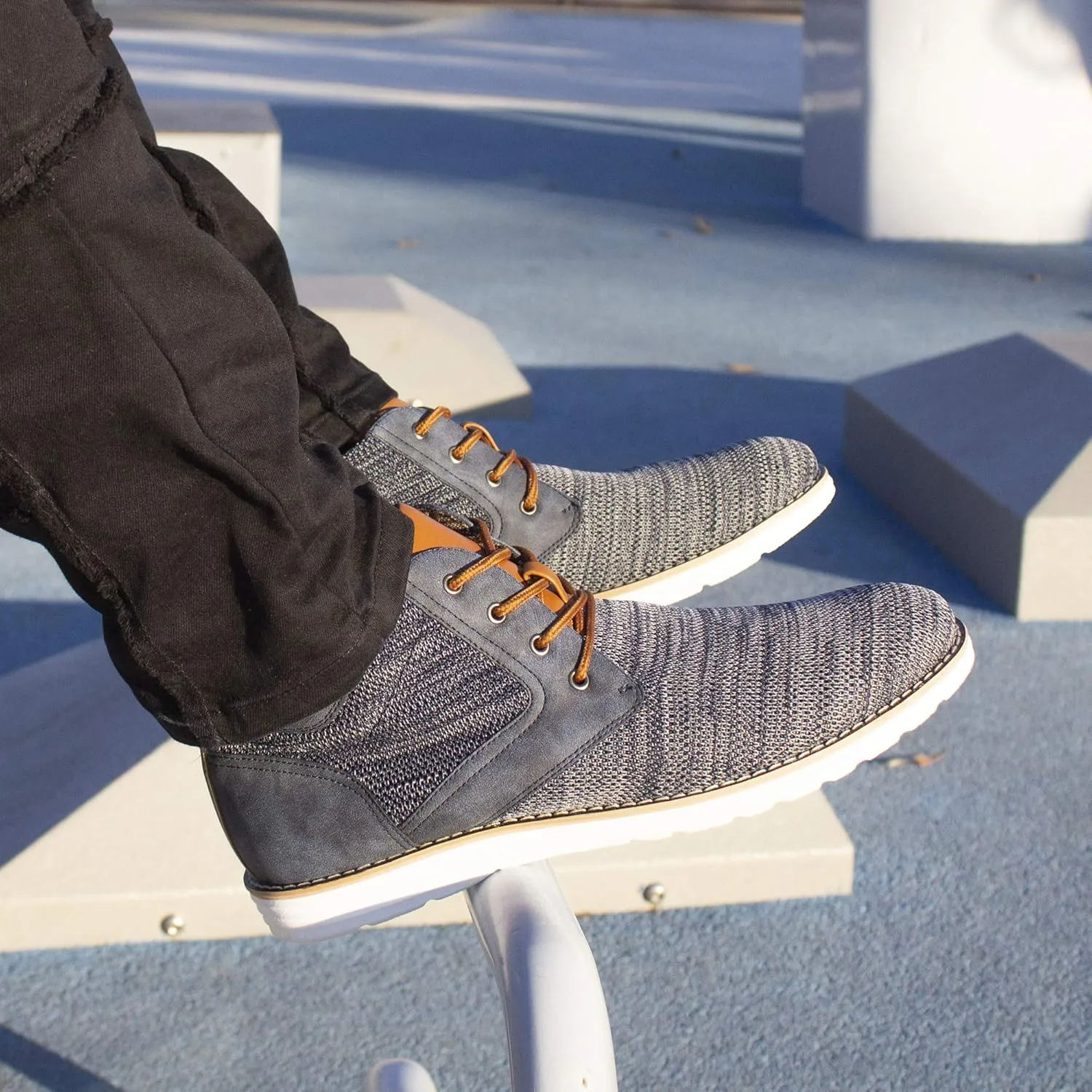 Polar Fox Colbert MPX506059 Mens Mid-Top Casual Breathable Sneaker Chukka Boots with Memory Foam insole